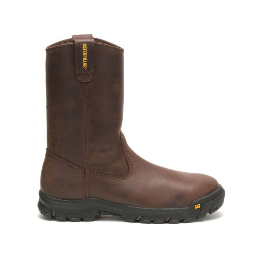 Caterpillar Mens Drawbar Steel Toe Brown Boots (NWT)